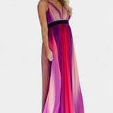 Claudia – Vestido Plisado con Estilo Vibrante y Elegante