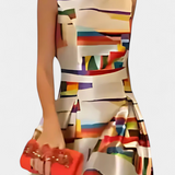 Valentina – Vestido Elegante con Estampado Artístico y Espalda Descubierta