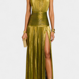 Valentina – Vestido Halter Metálico Para Brillar En Cada Ocasión