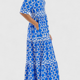Tania – Vestido Midi con Estampado Único y Sofisticado