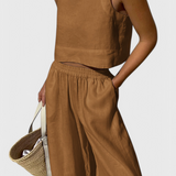 Avelina – Conjunto Minimalista de Algodón y Lino para un Estilo Elegante y Cómodo