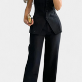 Aitana – Conjunto de Top Tubo y Pantalón de Pierna Ancha con Estilo Elegante y Chic