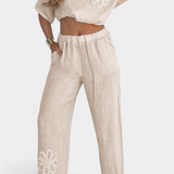 Isabel – Conjunto de Lino Bordado para un Estilo Bohemio y Cómodo