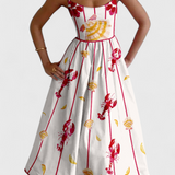 Carmen – Vestido Vintage con Estampado Divertido para Días Soleados