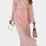 Zoe – Conjunto Elegante de Camisa y Falda para Brillar en Verano