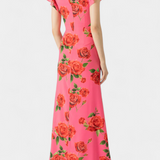 Ariadna – Vestido Qipao con Estampado de Rosas Moderno y Sofisticado