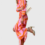 Elena – Vestido Envolvente Impreso Para Tu Estilo Chic y Cómodo