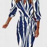 Elena – Vestido Envolvente Impreso Para Tu Estilo Chic y Cómodo