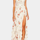 Elena – Vestido Maxi Corsé Floral Con Estilo Elegante y Sofisticado