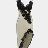 Valentina – Vestido Midi de Encaje Asimétrico para Resaltar Tu Elegancia