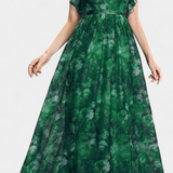 Mariana – Vestido Largo de Chifón con Estampado Floral para un Look Romántico y Fresco