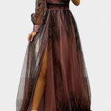 Catalina – Vestido Maxi de Chiffón con Diseño Elegante y Distinguido