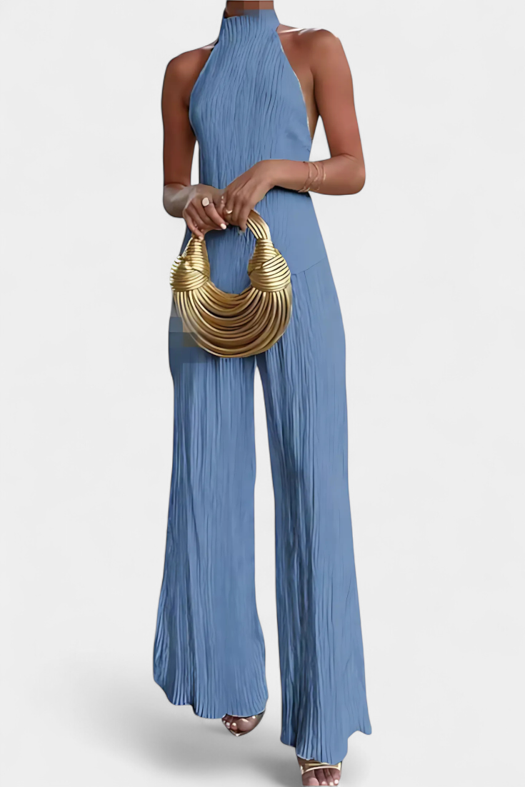 Claudia – Conjunto Elegante con Top Asimétrico y Pantalón Fluido