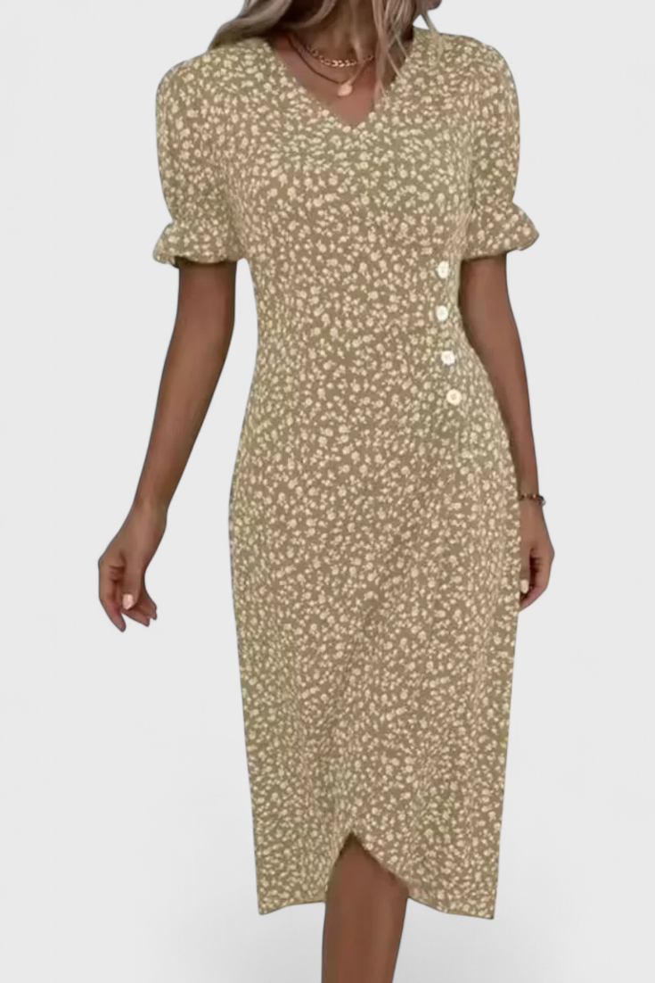 Valentina – Vestido Midi Floral con Estilo Fresco y Encantador