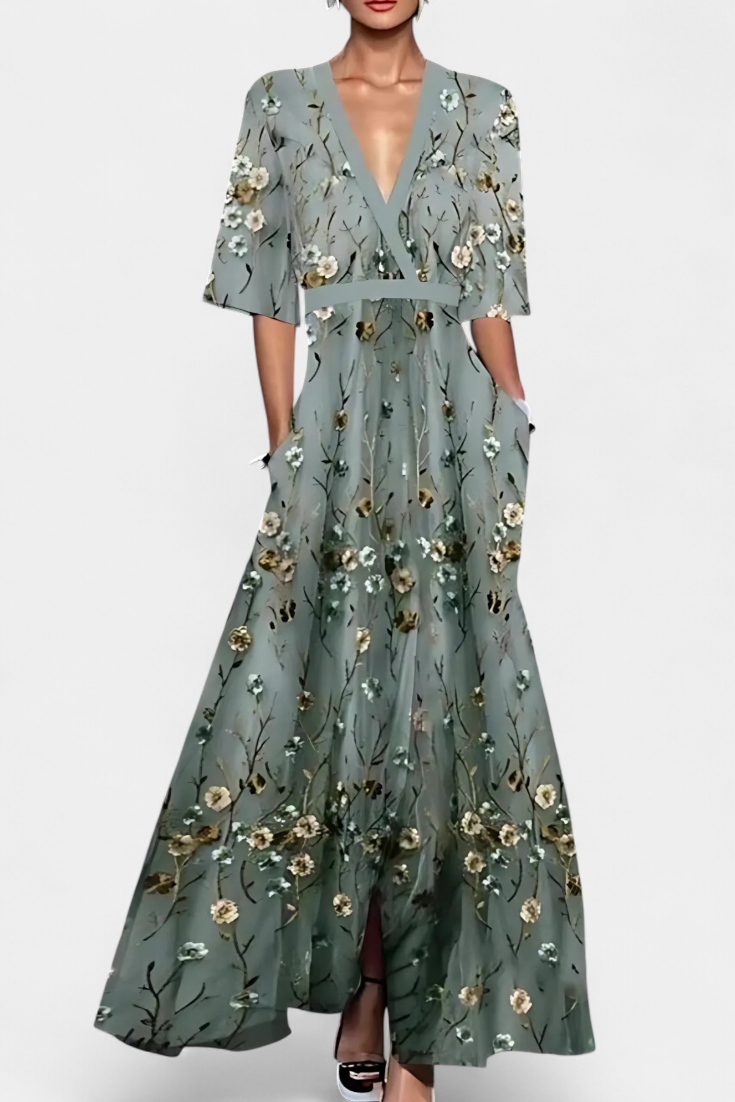 Ana – Vestido Envoltura Floral Para Un Estilo Sofisticado