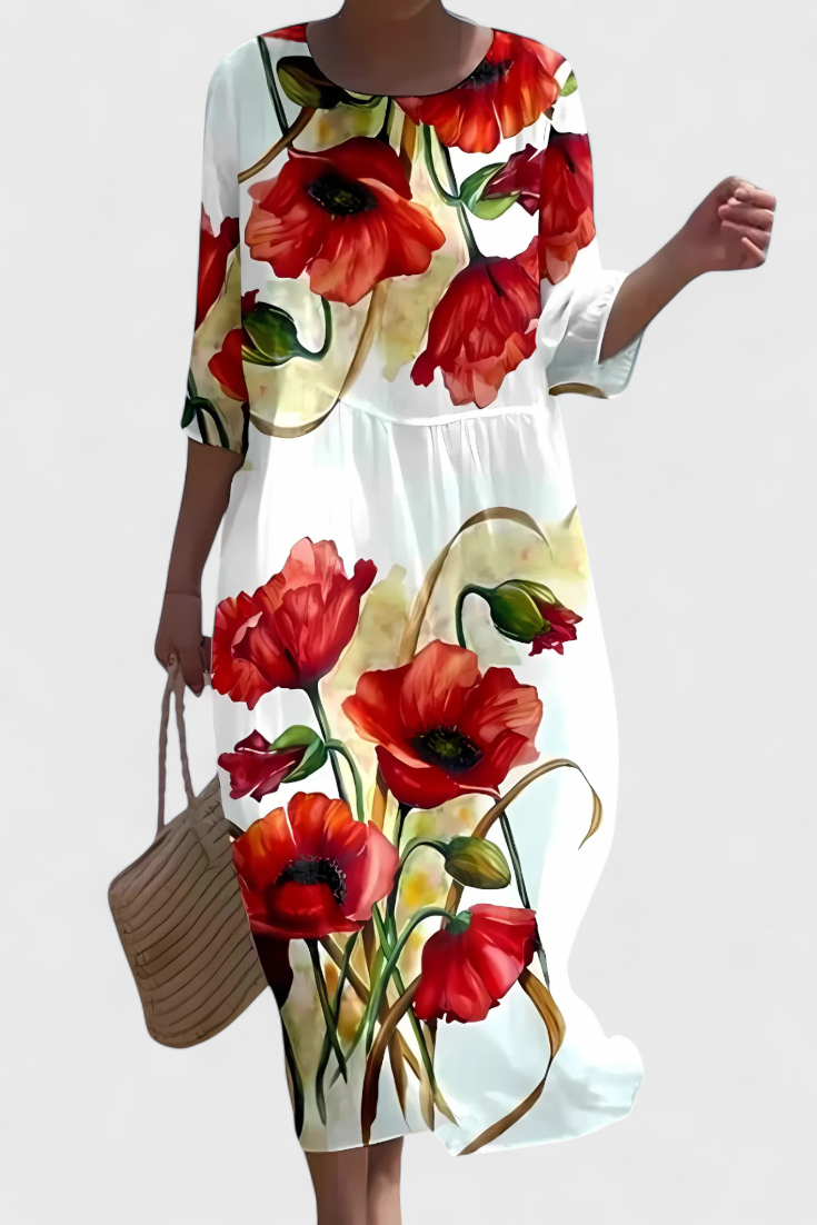 Martina – Vestido Floral Con Estilo Elegante y Moderno