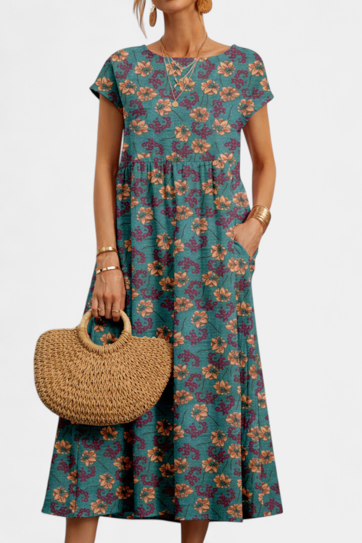 Claudia – Vestido Floral Chic para Un Estilo Fresco y Elegante