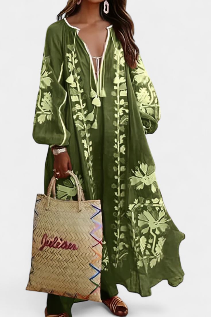 Clara – Vestido Bohemio Floral para Lucir con Estilo y Comodidad