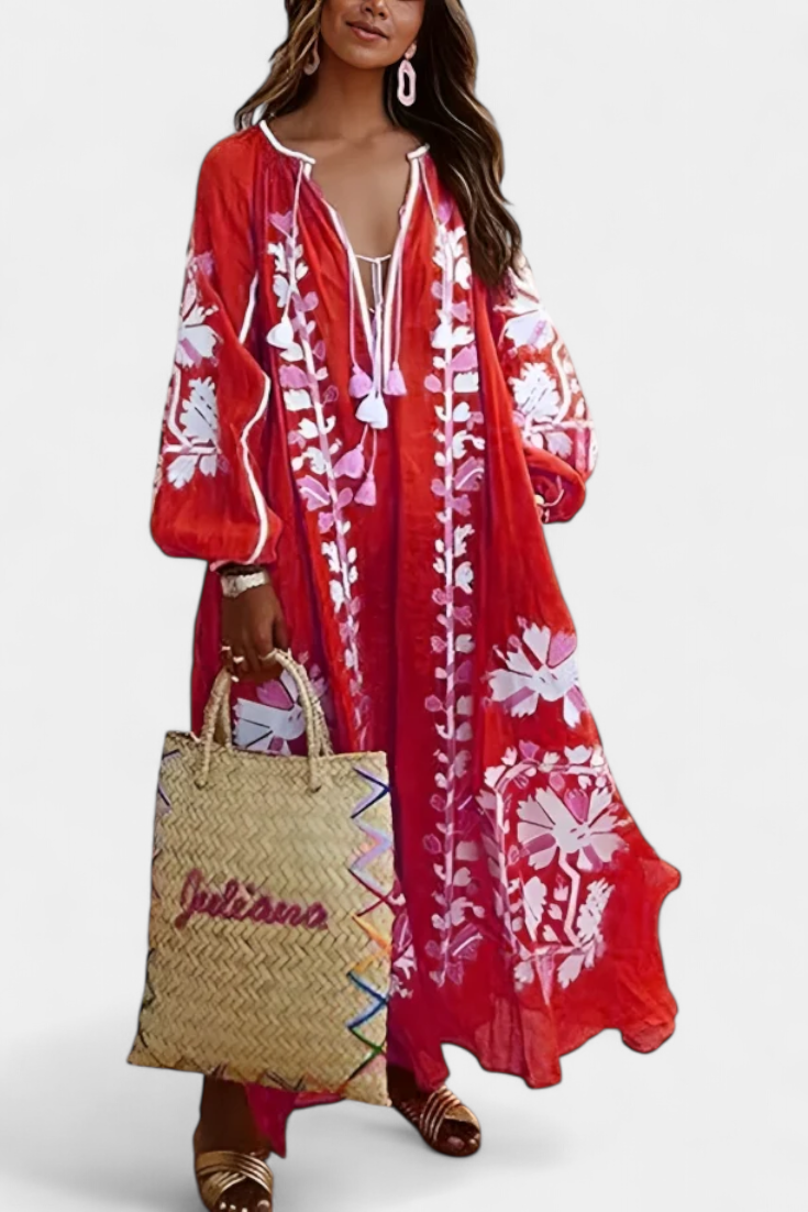 Clara – Vestido Bohemio Floral para Lucir con Estilo y Comodidad