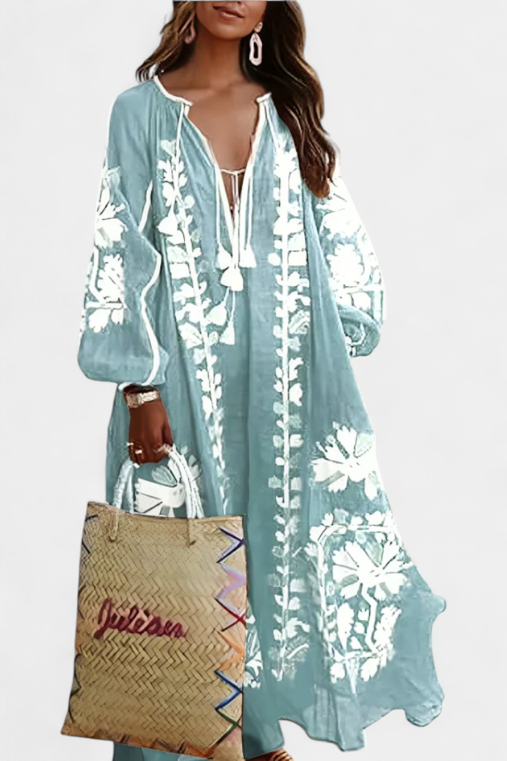 Clara – Vestido Bohemio Floral para Lucir con Estilo y Comodidad