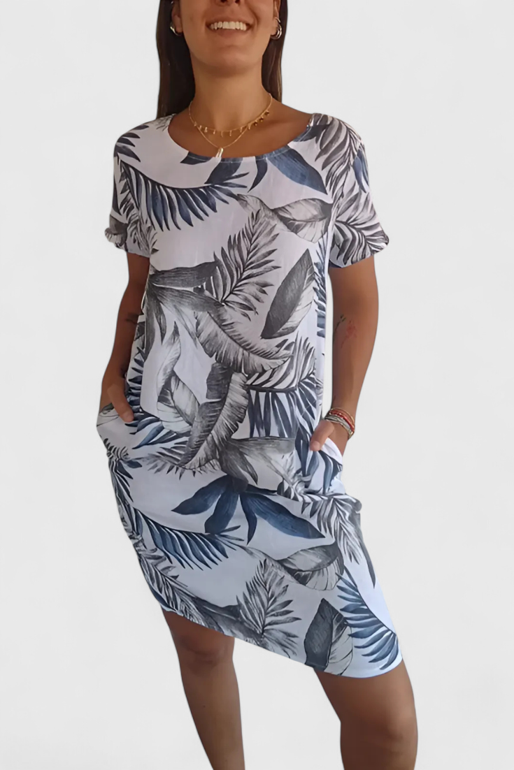 Claudia – Vestido Cómodo de Escote Redondo para Tu Estilo Diario