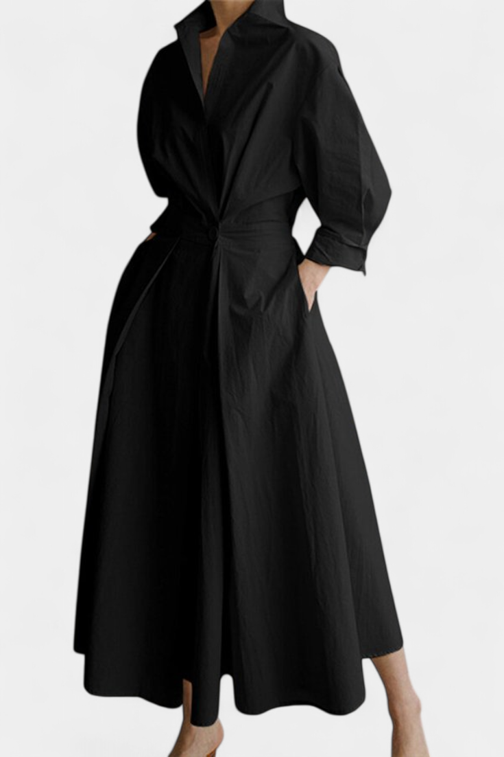 Claudia – Vestido Maxi de Manga Larga Con Estilo Atemporal