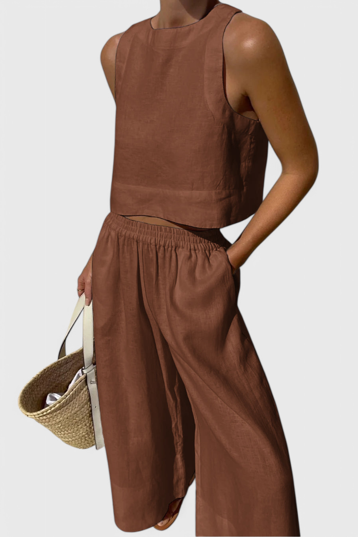 Avelina – Conjunto Minimalista de Algodón y Lino para un Estilo Elegante y Cómodo