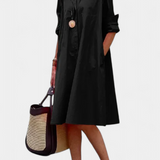 Aurora – Vestido Elegante de Algodón y Seda para Brillar con Estilo