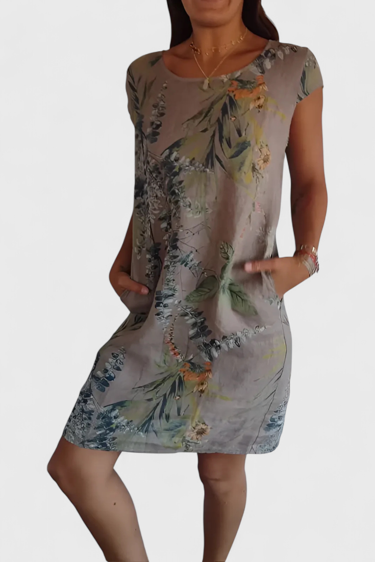 Claudia – Vestido Cómodo de Escote Redondo para Tu Estilo Diario