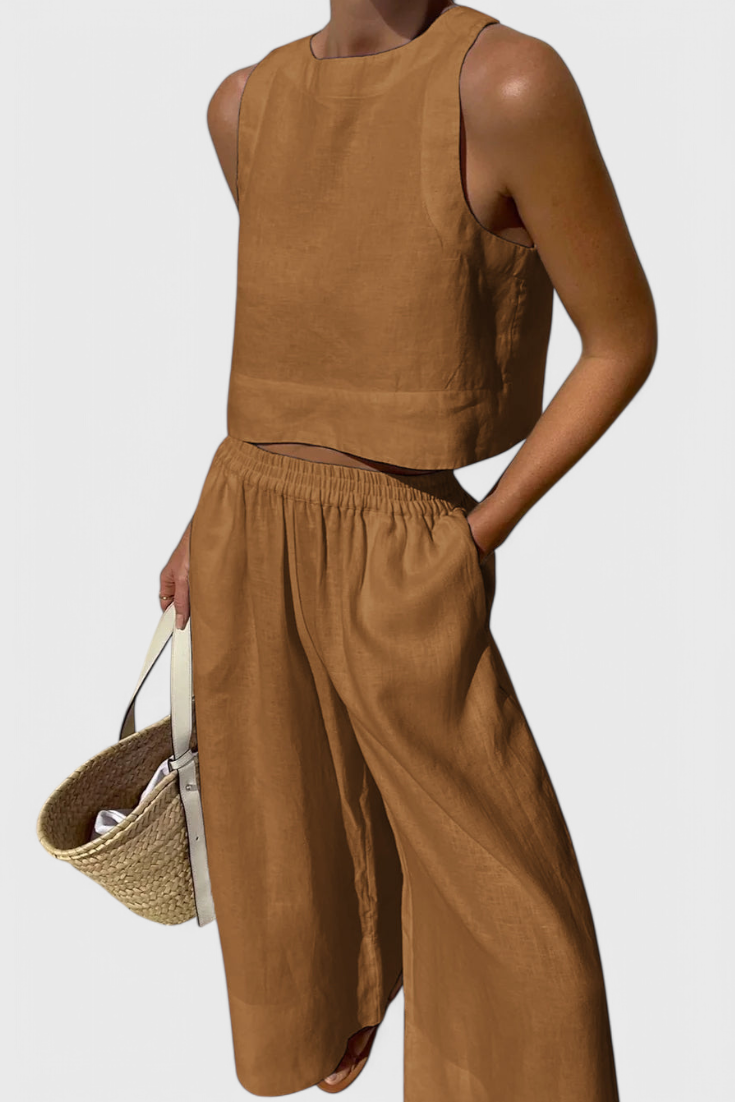 Avelina – Conjunto Minimalista de Algodón y Lino para un Estilo Elegante y Cómodo