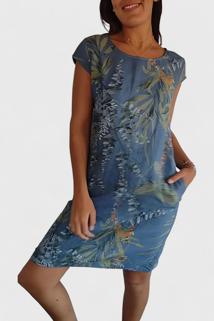 Claudia – Vestido Cómodo de Escote Redondo para Tu Estilo Diario
