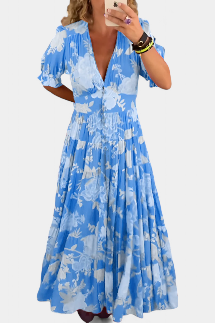 Clara – Vestido Floral Elegante y Fresco para Cada Ocasión