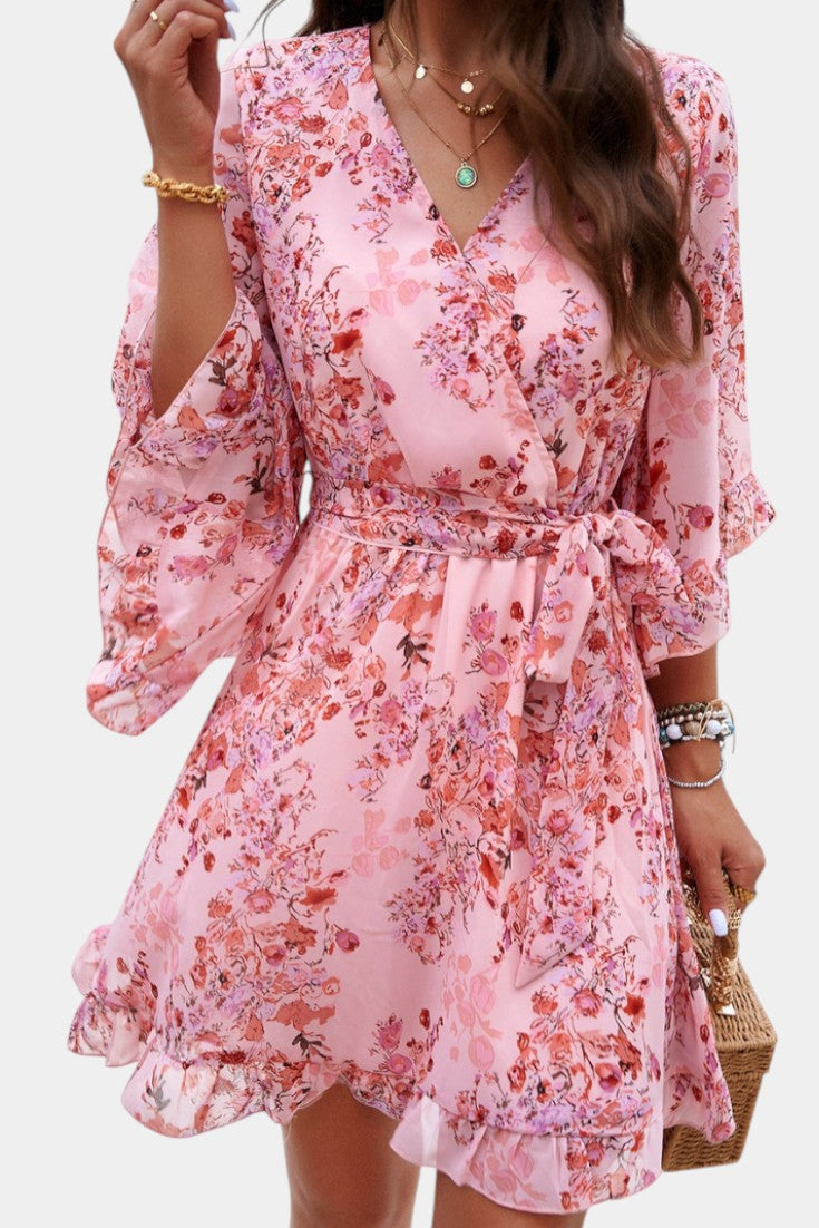 Elena – Vestido Mini Floral Impreso Ideal Para Momentos Especiales