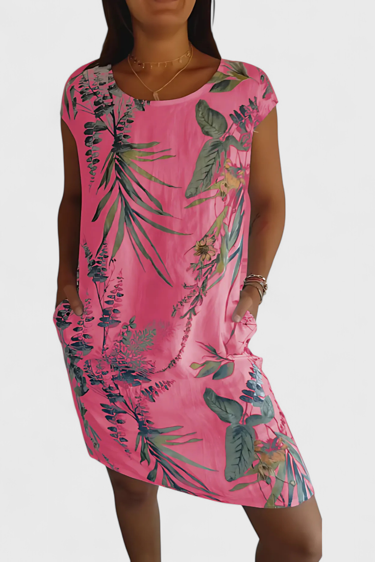 Claudia – Vestido Cómodo de Escote Redondo para Tu Estilo Diario