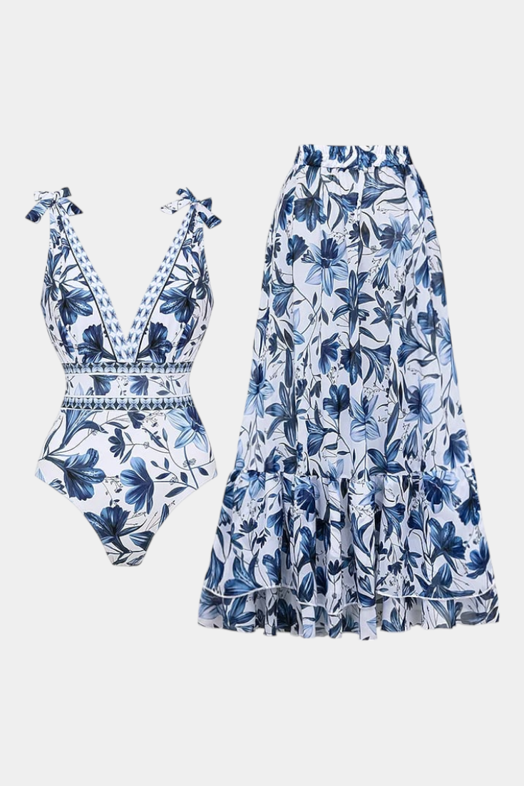 Ahria – Conjunto de Traje de Baño Floral para Un Verano Radiante