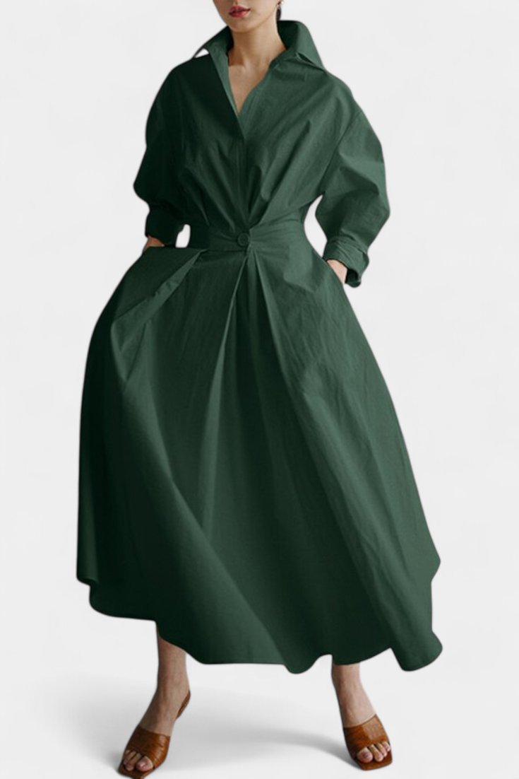 Claudia – Vestido Maxi de Manga Larga Con Estilo Atemporal