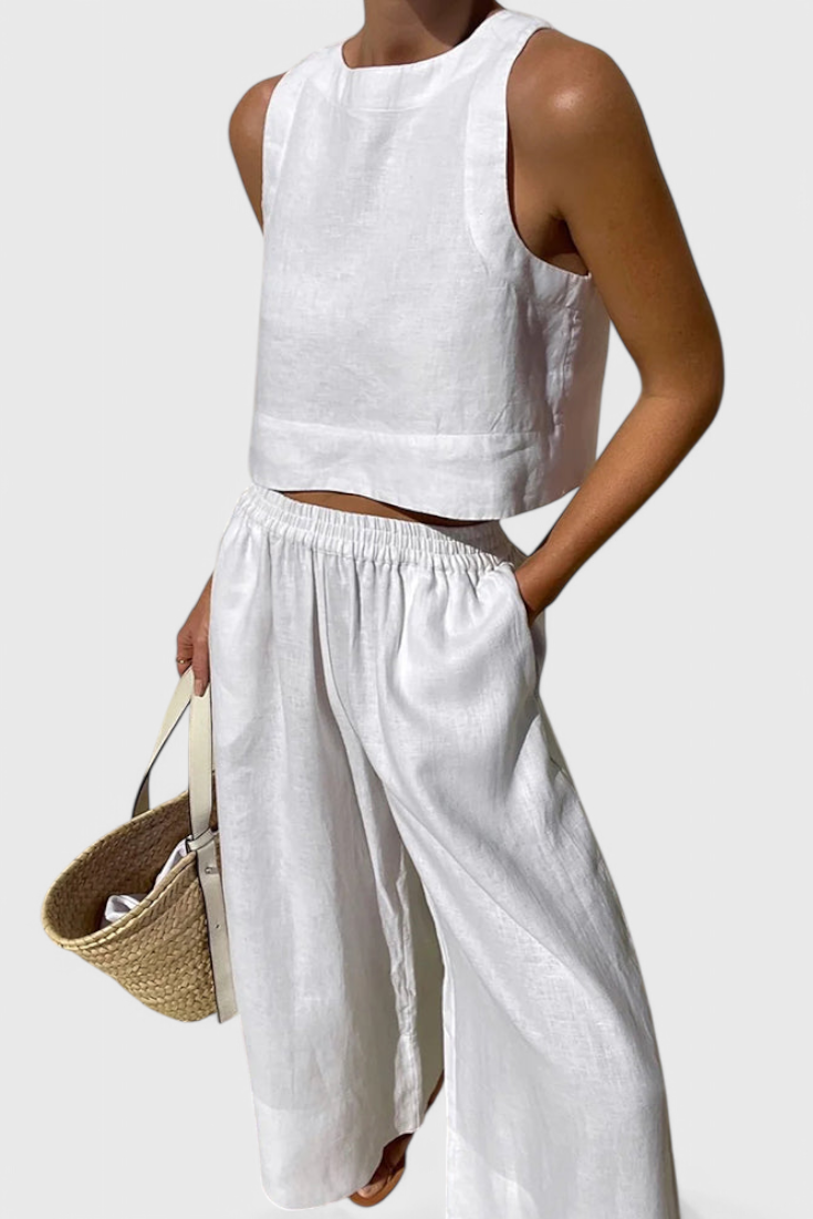 Avelina – Conjunto Minimalista de Algodón y Lino para un Estilo Elegante y Cómodo