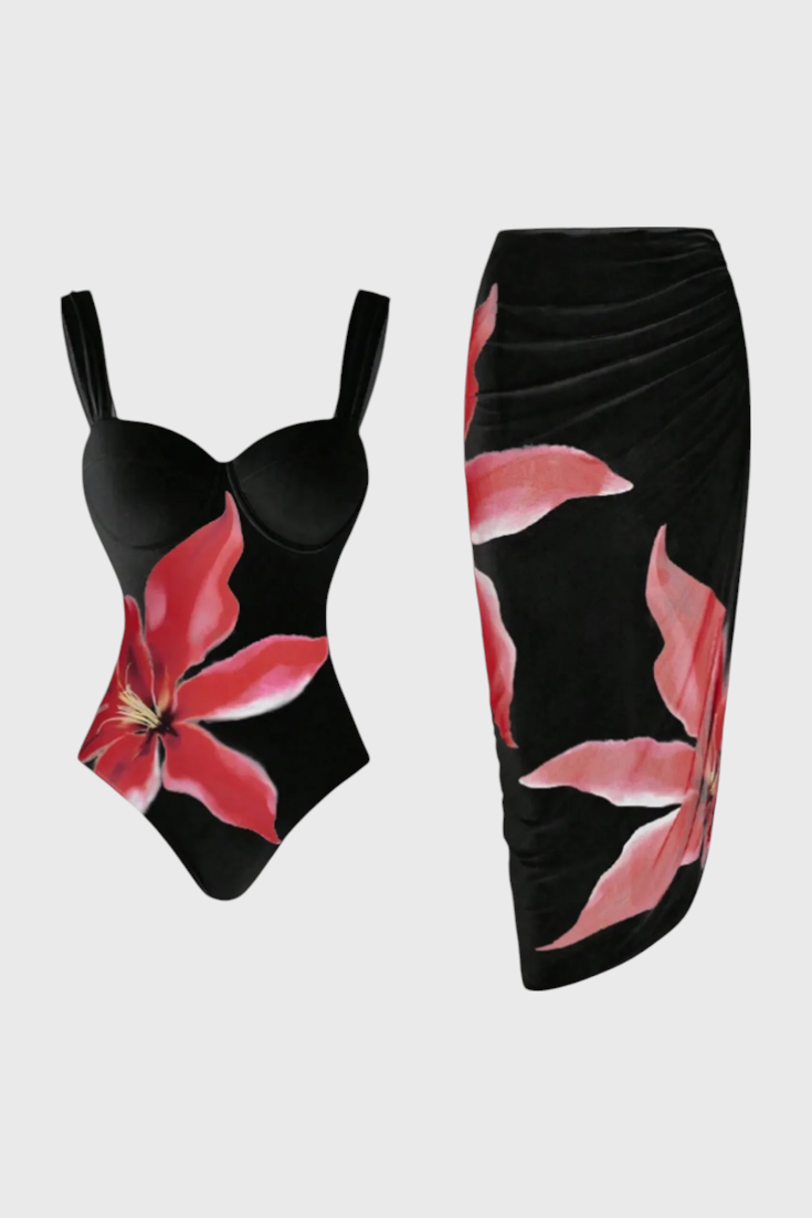Mariana – Conjunto de Baño de Dos Piezas Floral para Días Soleados y Estilo Único