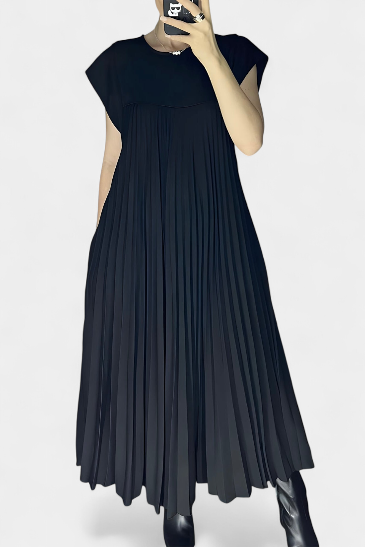 Nerea – Vestido Sin Mangas Con Pliegues Para Un Estilo Ligero Y Elegante
