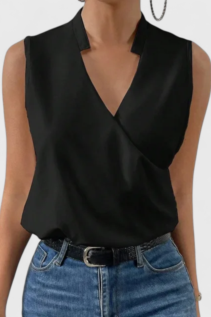 Estela – Top Suave de Verano con Escote en V para un Estilo Fresco y Elegante
