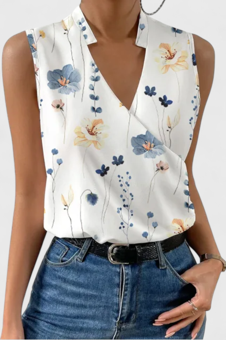 Estela – Top Suave de Verano con Escote en V para un Estilo Fresco y Elegante