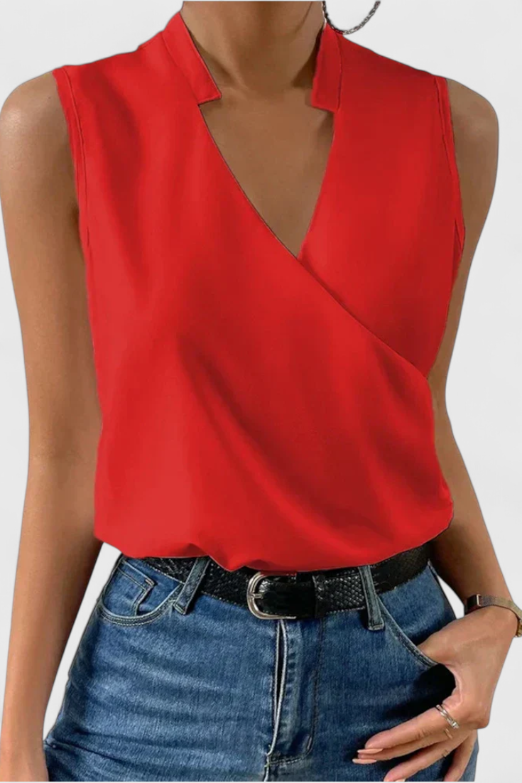 Estela – Top Suave de Verano con Escote en V para un Estilo Fresco y Elegante