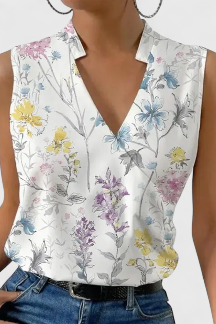 Estela – Top Suave de Verano con Escote en V para un Estilo Fresco y Elegante