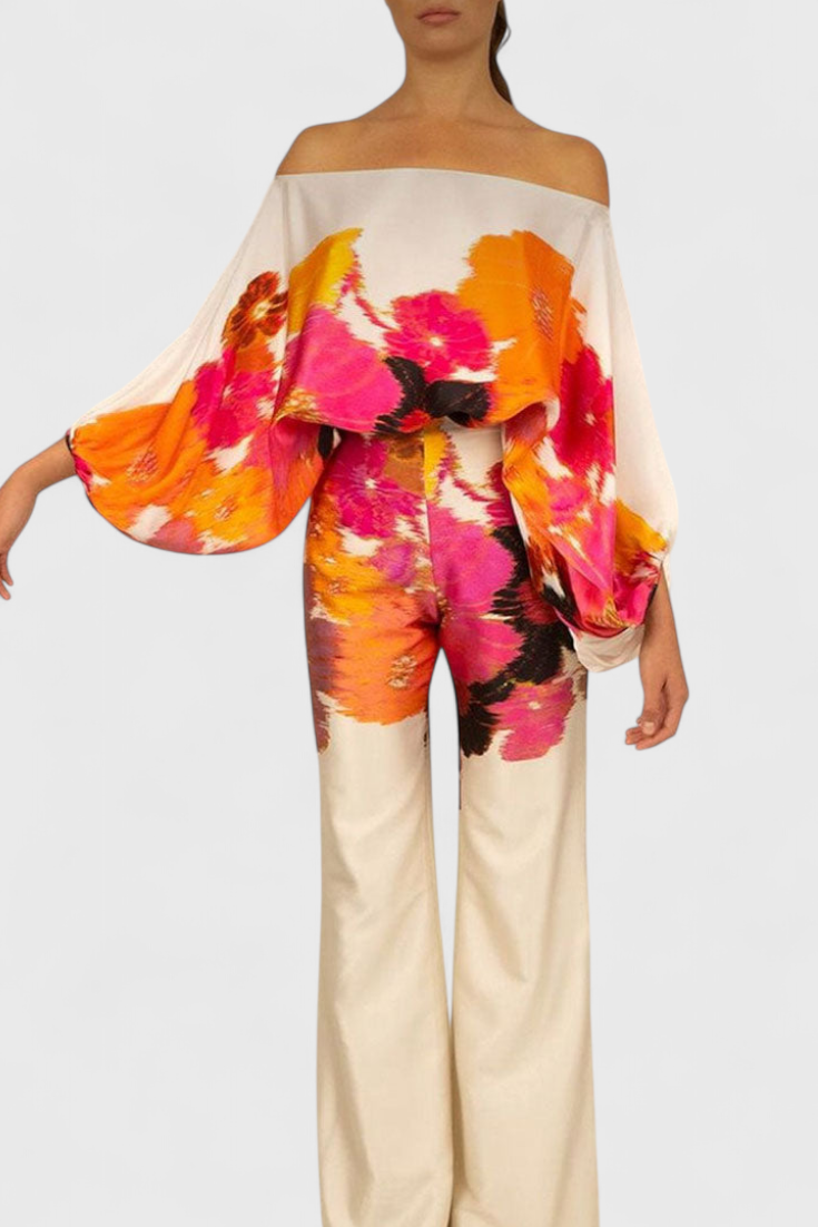 Estela – Conjunto Estampado de Dos Piezas con Estilo Sofisticado
