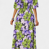 María – Vestido Largo Floral con Estilo Fresco y Elegante