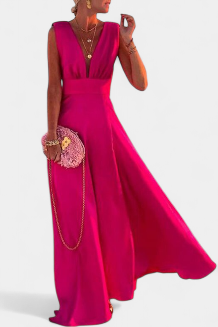 Salma – Vestido A Línea con Estampado Minimalista y Estilo Sofisticado