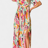 Nerea – Vestido Boho con Estampado Vibrante y Estilo Único