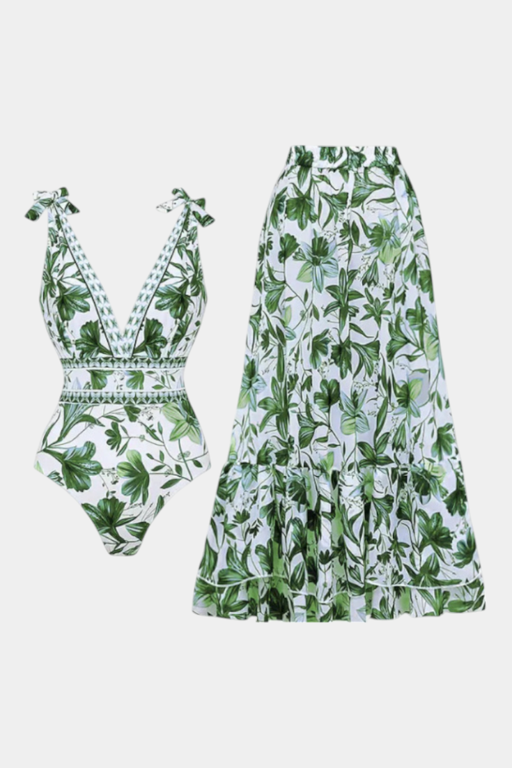 Ahria – Conjunto de Traje de Baño Floral para Un Verano Radiante