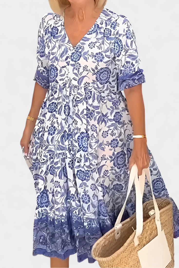 Elcira – Vestido Floral Bohemio para Días Soleados y Con Estilo