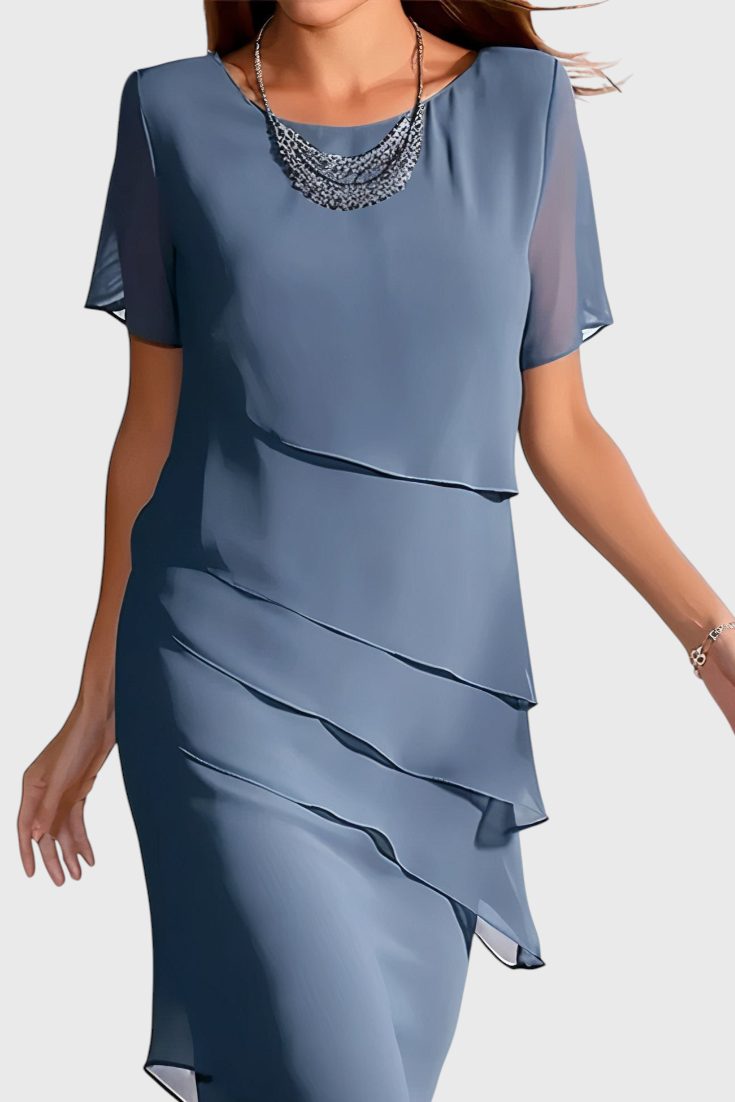 Claudia – Vestido de Gasa con Estilo Elegante y Versátil
